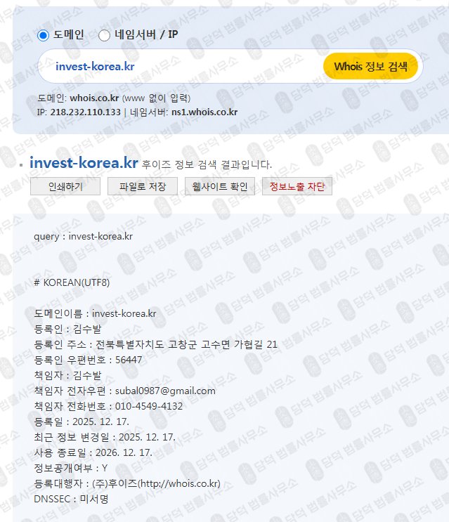 이 사진은 담덕법률사무소에서 캡쳐해둔 옵션거래 웹사이트 캡쳐 사진이며 URL은 invest-korea.kr 입니다.