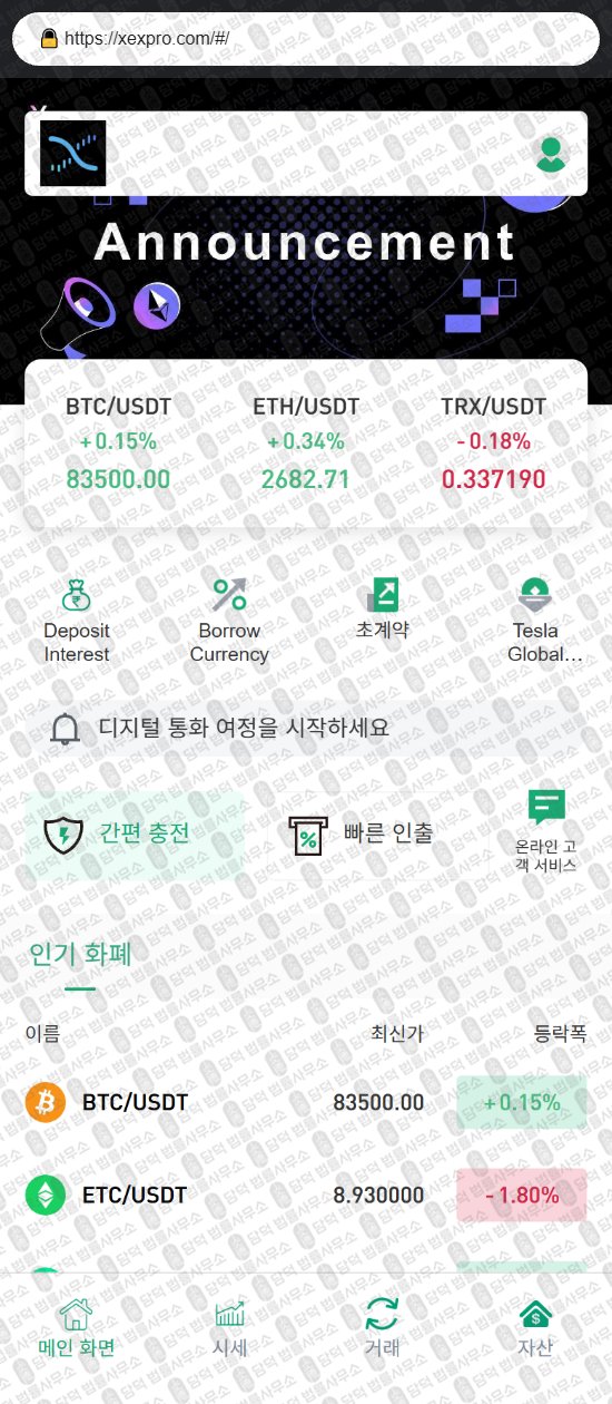 이 사진은 담덕법률사무소에서 캡쳐해둔 사칭(BESTMAX) 웹사이트 캡쳐 사진이며 URL은 xexpro.com 입니다.