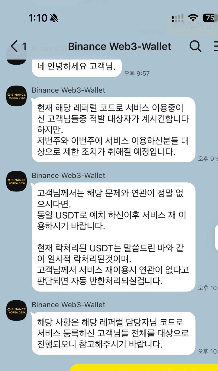 이 사진은 담덕법률사무소에서 캡쳐해둔 사칭(Binance Web3) 관련 자료 사진입니다.