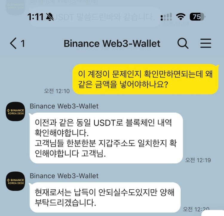 이 사진은 담덕법률사무소에서 캡쳐해둔 사칭(Binance Web3) 관련 자료 사진입니다.