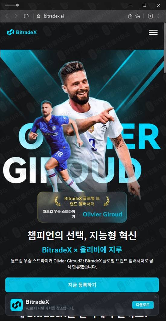 이 사진은 담덕법률사무소에서 캡쳐해둔 기업(BitradeX) 관련 자료 사진입니다.