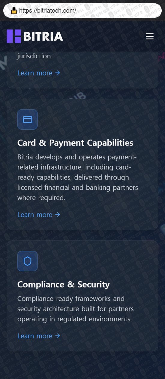 이 사진은 담덕법률사무소에서 캡쳐해둔 구글(BITRIA DATA) 웹사이트 캡쳐 사진이며 URL은 bitriatech.com 입니다.