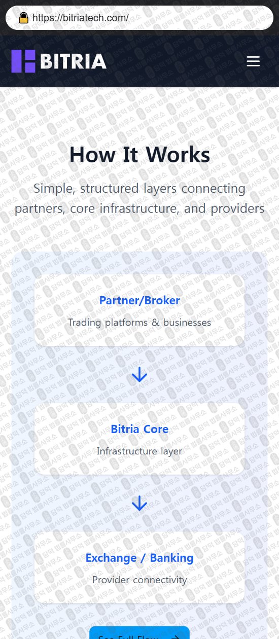 이 사진은 담덕법률사무소에서 캡쳐해둔 구글(BITRIA DATA) 웹사이트 캡쳐 사진이며 URL은 bitriatech.com 입니다.