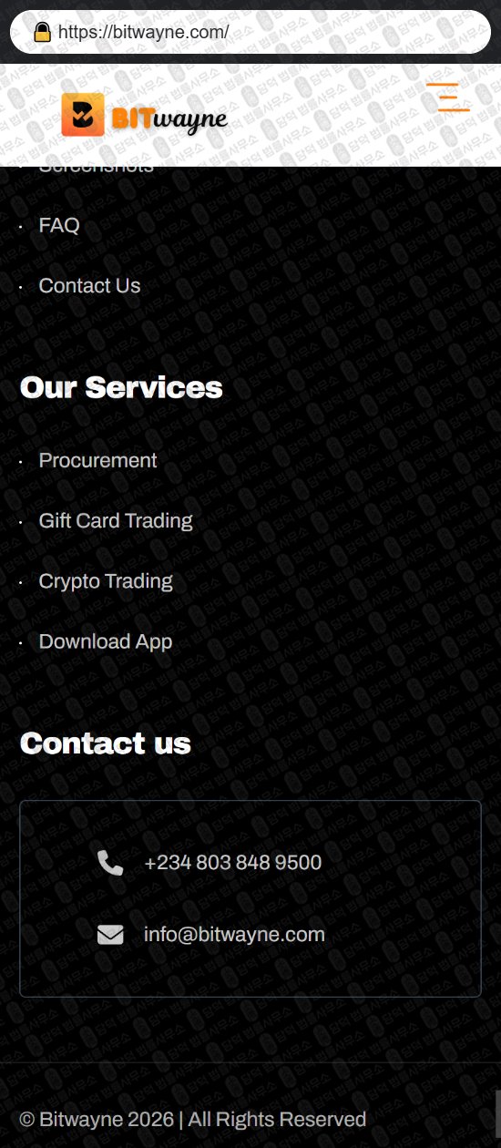 이 사진은 담덕법률사무소에서 캡쳐해둔 비트웨인(Bitwayne) 웹사이트 캡쳐 사진이며 URL은 bitwayne.com 입니다.