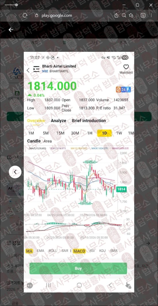 이 사진은 담덕법률사무소에서 캡쳐해둔 트레이딩(LACP) 웹사이트 캡쳐 사진이며 URL은 google.com 입니다.