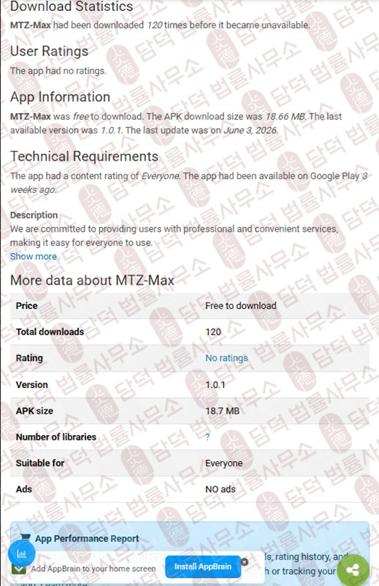 이 사진은 담덕법률사무소에서 캡쳐해둔 수법(MTZ-Max) 관련 자료 사진입니다.