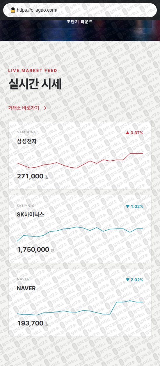 이 사진은 담덕법률사무소에서 캡쳐해둔 올라가오(Ollagao) 웹사이트 캡쳐 사진이며 URL은 ollagao.com 입니다.