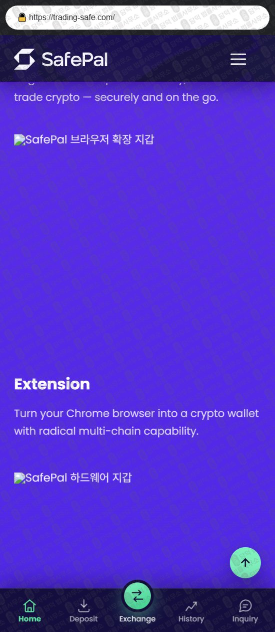 이 사진은 담덕법률사무소에서 캡쳐해둔 세이프팔(SafePal) 웹사이트 캡쳐 사진이며 URL은 trading-safe.com 입니다.