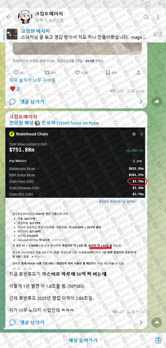 이 사진은 담덕법률사무소에서 캡쳐해둔 크립토메이지(VIP) 웹사이트 캡쳐 사진이며 URL은 t.me 입니다.