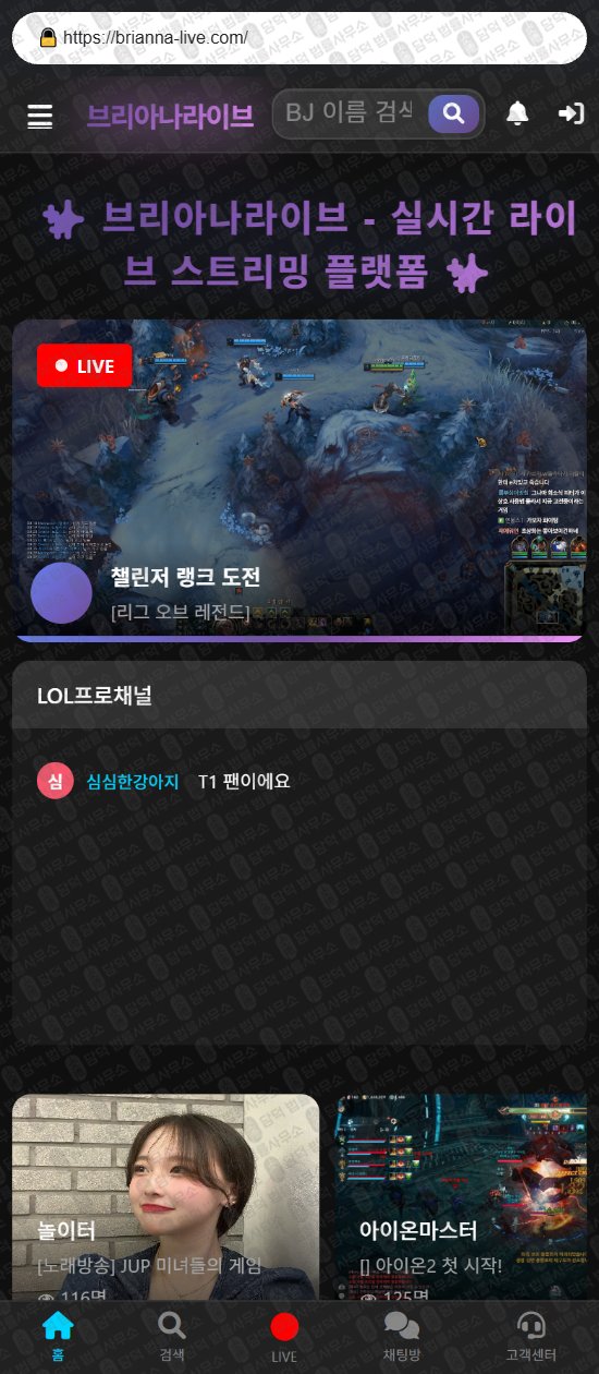 이 사진은 담덕법률사무소에서 캡쳐해둔 스트리머(TOP) 웹사이트 캡쳐 사진이며 URL은 gdgdmx.com 입니다.